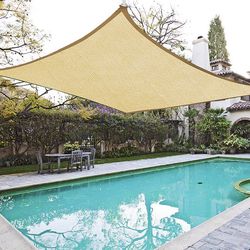 New Large Sun Shade Sail Outdoor Patio Pool Lawn Canopy Rectangle Cover UV Block 20' x 16'