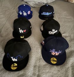 Some exclusive LA hats nice Lot…of 6 dodger hats new all size 7 1/2 some exclusive new era Authentic gear..over 600 on value in hats