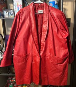 Genuine Red Leather Jacket