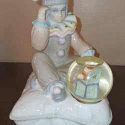 Clown Musical Snow Globe