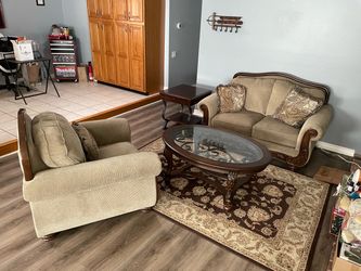 Loveseat and chair
