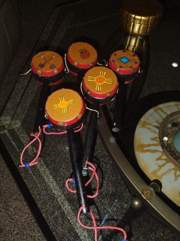 Native American Vintage Rattle Spin Drums