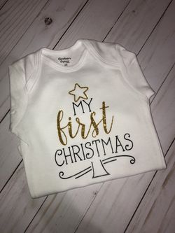 First Christmas onesie