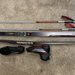 Cross-Country (XC) Skis, Boots, Poles Set