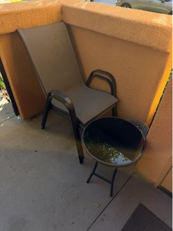 Garden chairs and table