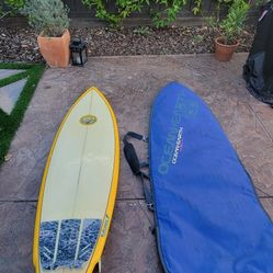 6'2" Fish Surfboard With Twin Fins