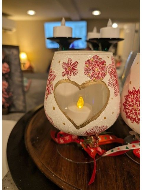 Handmade candle Holder with ❤️ Window