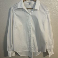 Classic White Button Up Blouse