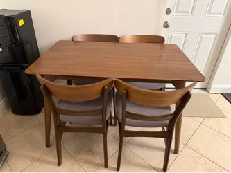 Midcentury dining table with 4 chairs
