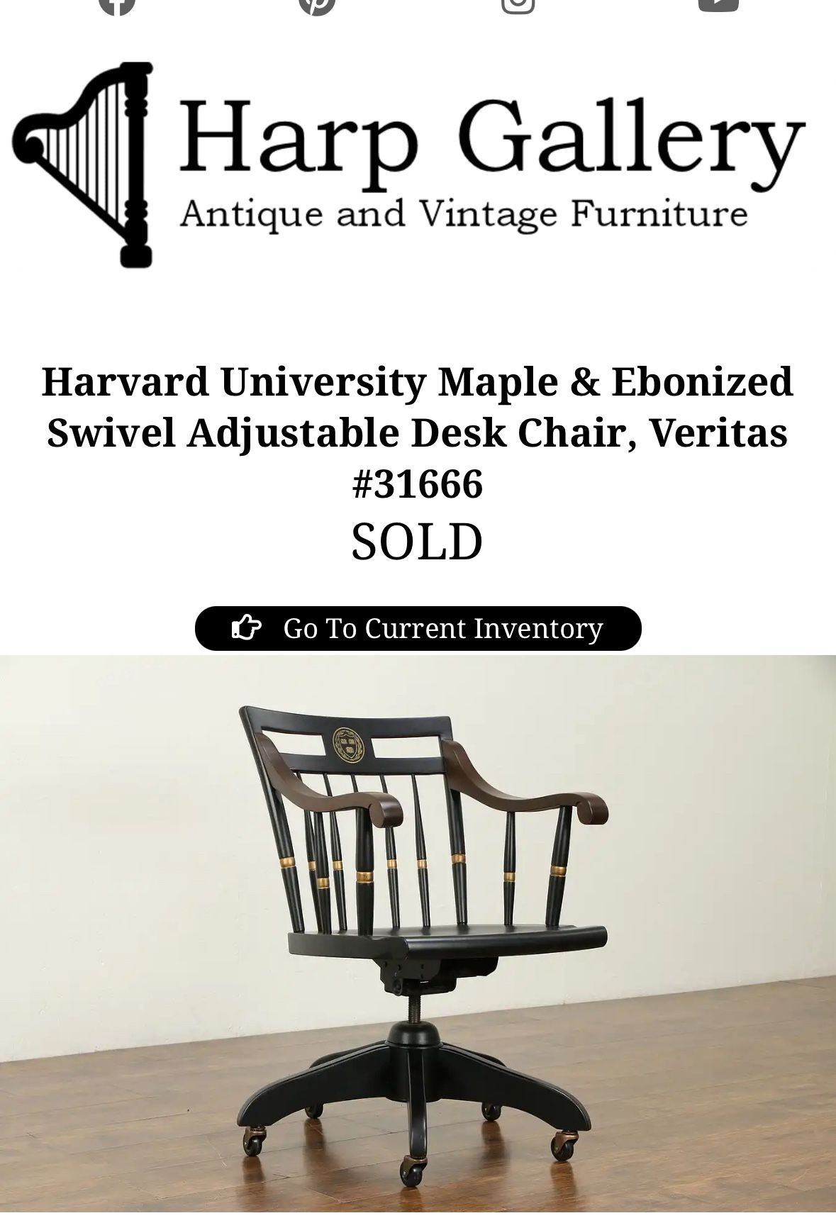Antique wood  adjustable desk chair in normal condition. 