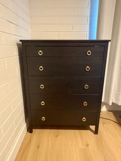 Dresser IKEA 5 drawer w/ updated pulls + nightstand can be sold separately
