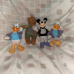 4 House Of Mouse Plush Figurines 