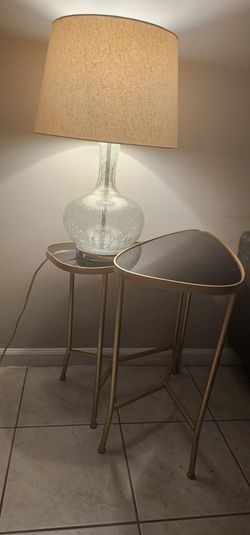 Modern Glam Accent Tables plus lamp
