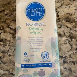 No Rinse Bathing Wipes (Clean Life)