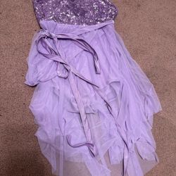 New Xs Teen Purple Sequin Fairy Dress Costume 