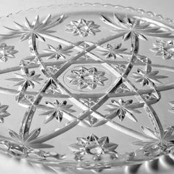 Anchor Hocking Prescut Clear Cupped Edge Sandwich Plate