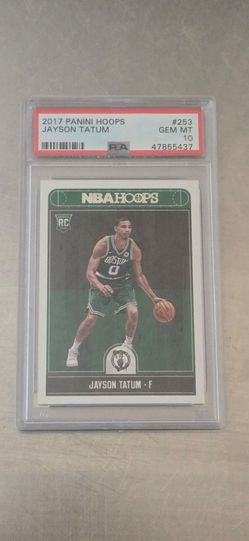 Jayson Tatum 2017 Panini Hoops Rookie Card PSA 10
