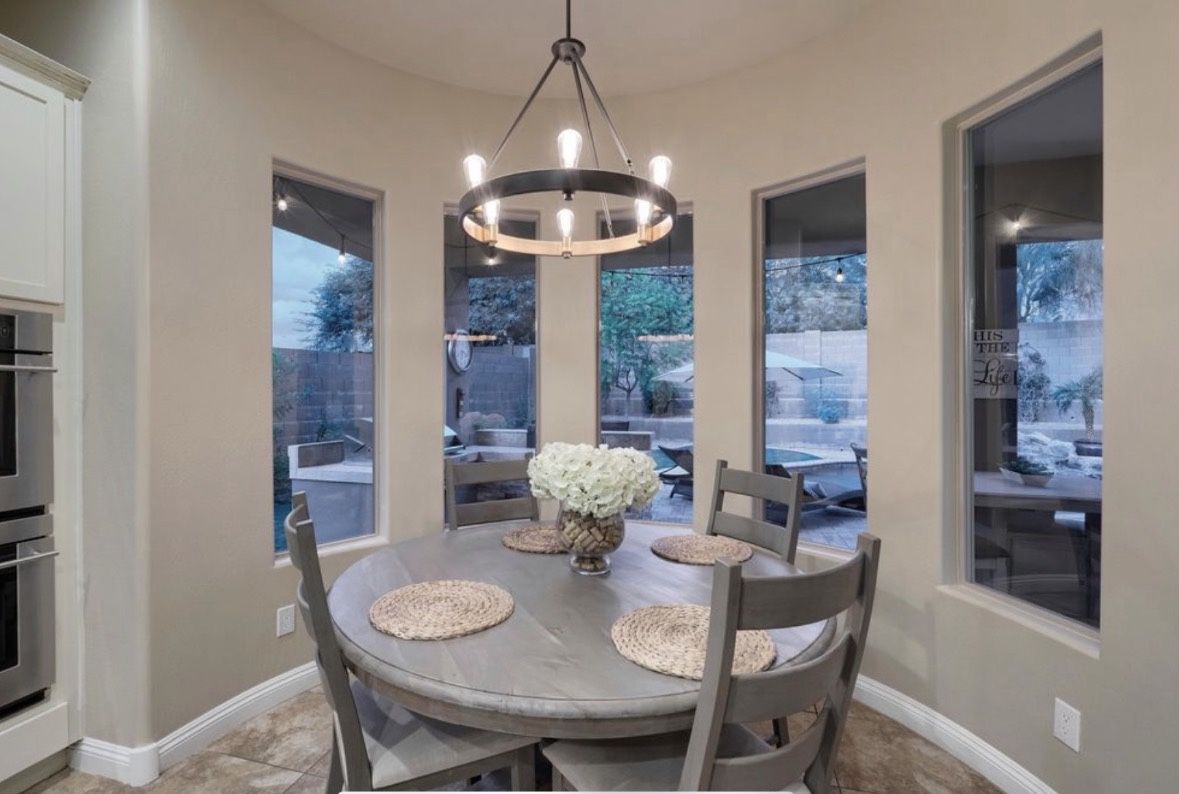 60” Round Gray Potato Barn Kitchen Table