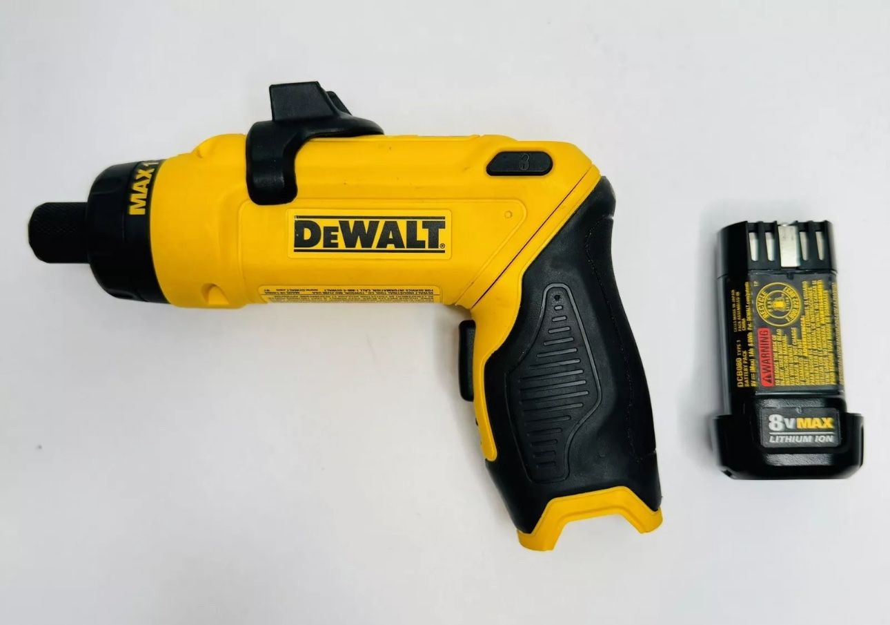 DEWALT DCF680 8V Gyroscopic Screwdriver +DCB080 8V Battery (Pre Owned)
