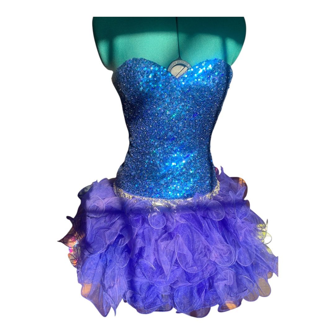 Sherri Hill Dress Prom Pageant Size 2 Short Blue