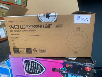 TORCHSTAR | LITEdge SMART LED RECESSED LIGHT 8W 4-INCH COLOR CHANGING DOWNLIGHT 4pack
