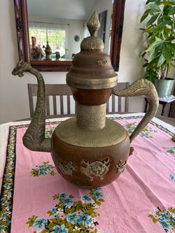 Asian metal ewer/teapot