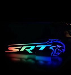 SRT Hellcat Front Grille Badge/Emblem Light Up Led RGBw Bluetooth Controlled