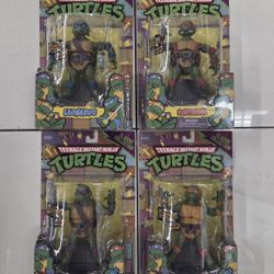 TMNT Playmates Classic Collection set of four Teenage Mutant Ninja Turtles 6" figures, NEW!