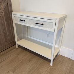 White Entry Way Console Table w/ Storage Drawer