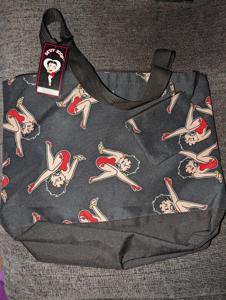 2 PC Betty Boop Hobo Bag With Change Purse NWT