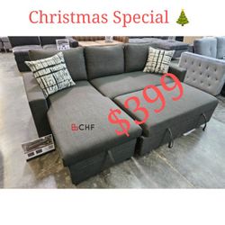sectional sleeper sofa with storage chaise  // Limited Time Offer 