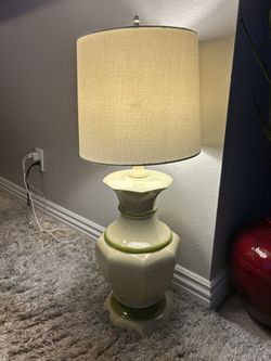 Vintage Light Green Lamp , Height: 31 in.