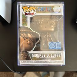 Funko Pop Plus One Piece Monkey D Luffy 1900 Statue Bronze + Protector