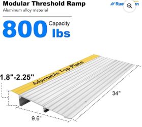 Modular Threshold Ramp Aluminum NEW for wheelchairs stroller bicycles etc