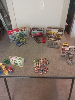 Legos & Mario World figures and Hotwheels