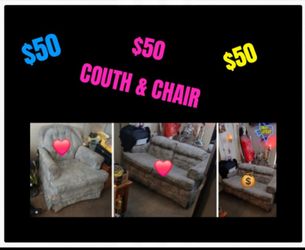 Couth And Chair $50 LAMP CART WAGON 