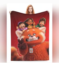 Turning Red Super Soft Warm Throw Blanket 50x40