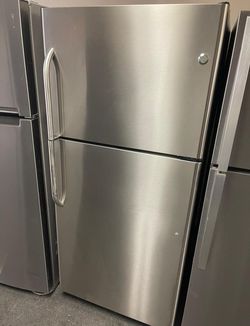 GE  Top Mount Stainless Refrigerator Fridge
