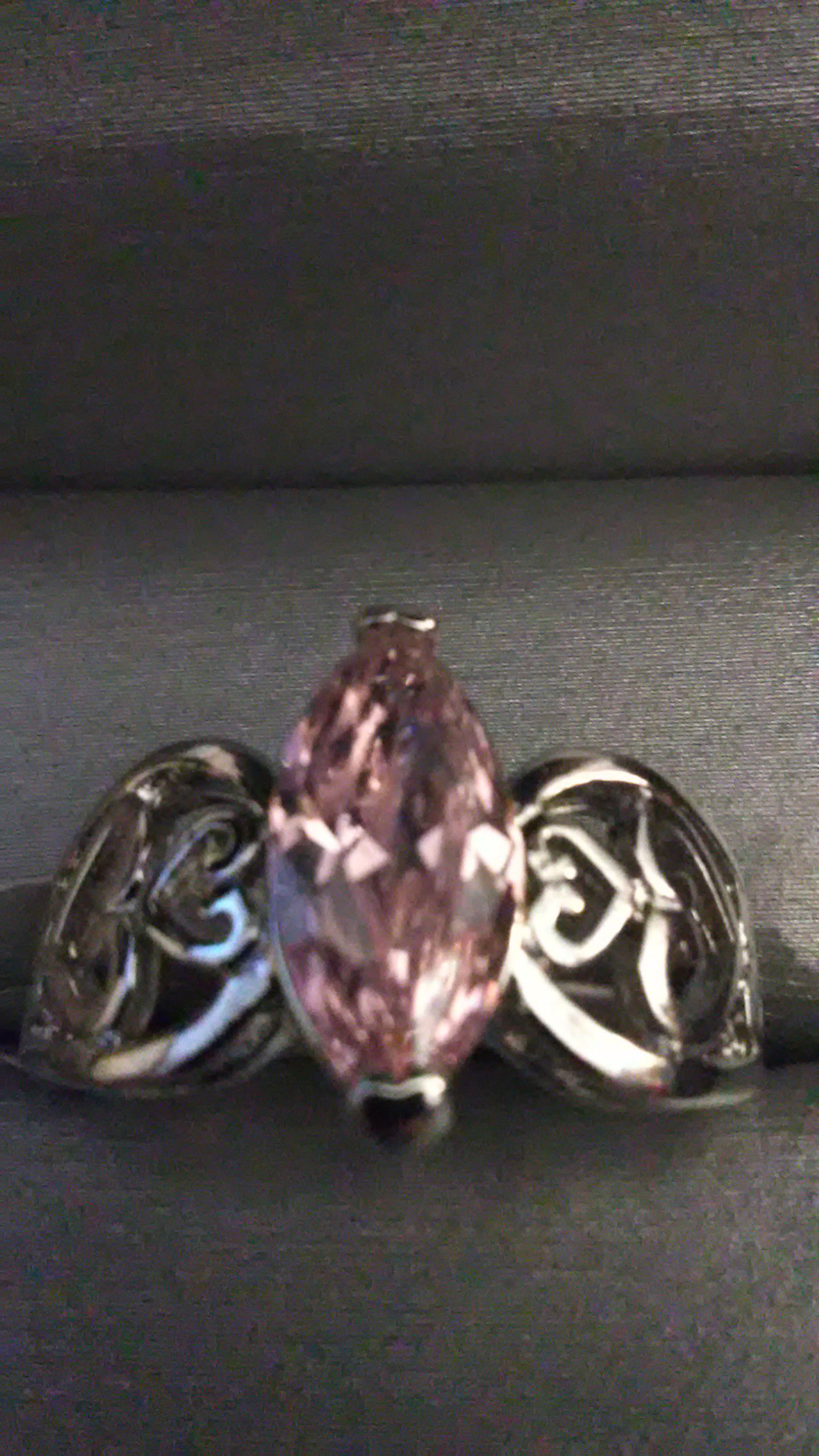 Size 9 marquise cut pink sapphire Sterling 925