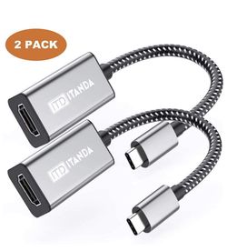 8-003. USB-C to HDMI Adapter 4K, USB 3.1 Type C Male (Thunderbolt 3 Compatible) to HDMI Female 4K for The 2016 17 18 MacBook Pro, 2017 iMac, ChromeB