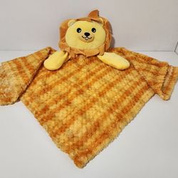 Lion Lovey Security Blanket Yellow Orange Baby Nursery Plush Toy
