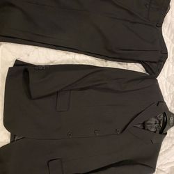 Lineage black pin stripe suit