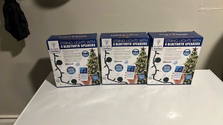 Bright Tunes String Lights with 4 Bluetooth Speakers – Lot of 3