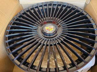 24" CADILLAC ESCALADE new glossy black FLOATING CAPS wheels with new tires