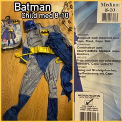 Batman costume boys 8-10  $15