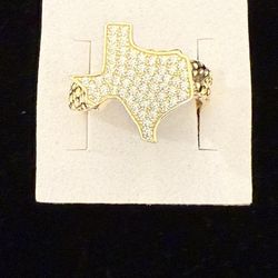 10kt Gold Texas  Ring With Nugget Design 