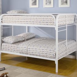 NEW BUNK BED METAL TWIN OVER TWIN WITH MATTRESS INCLUDED NEW