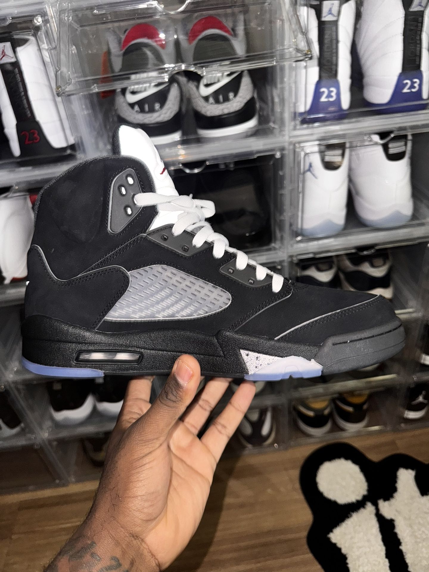 Jordan 5 Black Metallic Sz 12
