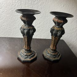 Wood Candle Holder 