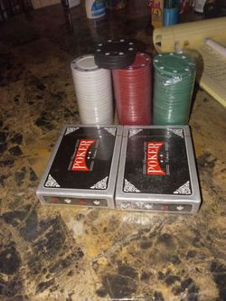Poker Set with Chips and Playing Cards